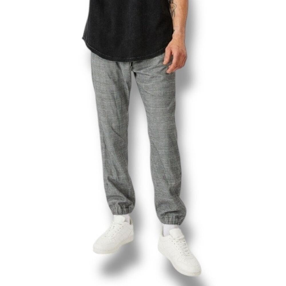 Cotton On Drake drawstring plaid houndstooth joggers NEW men's size 28